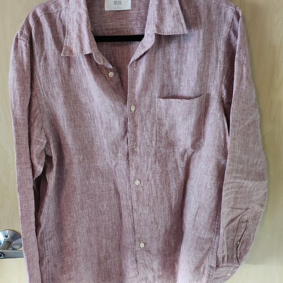 Uniqlo Premium Linen Long-Sleeve Shirt (Size M) - 5 Different Colors - Picture 6 of 11